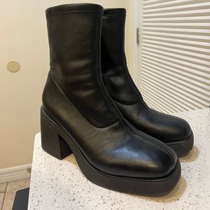 A New Day CeCe Sock Boots Black Size 8